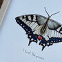 Swallowtail Illustrated Butterfly Print, thumbnail 6 of 6