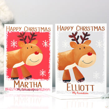 Personalised Reindeer Christmas Card, 2 of 8