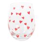 Love Heart Stemless Wine Glass, thumbnail 2 of 2