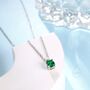 Sterling Silver Oval Cz Pendant Necklace, thumbnail 3 of 12