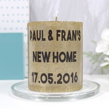 Personalised New Home Metallic Candle Gift, 4 of 8