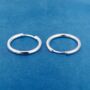 Silver 12mm Minimalistic Hoop Earrings, thumbnail 2 of 7