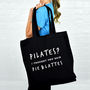 'Pilates? Pie And Lattes' Gym Tote Bag, thumbnail 2 of 5