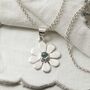 Sterling Silver Gemstone Daisy Necklaces, thumbnail 4 of 9