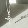 Sterling Silver Star Cross Pendant Necklace, thumbnail 4 of 7