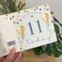 Balloon Brights 11th Birthday Card Blue, thumbnail 2 of 2