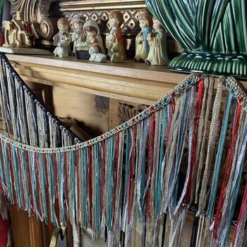 Luxury Knitted And Fringed Christmas Garland, 5 of 9