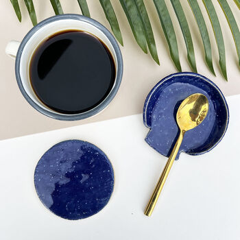 Dark Blue Speckled Spoon Rest, 3 of 5