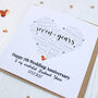 Personalised 7th Copper Wedding Anniversary Card, thumbnail 2 of 10