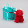 Personalised Mini Red Collectible Highland Soft Toy Cow, Gift Box, thumbnail 6 of 12