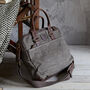 Canvas And Leather Laptop Bag, thumbnail 2 of 3