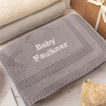 Little Star Hound Grey Baby Blanket, 2 of 10