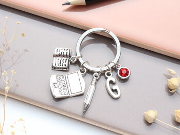 Personalised Writers Keyring Authors Gift, Graduation Gift, 5 of 9