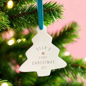 Personalised Baby’s First Christmas Tree Decoration, 2 of 3