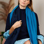 Personalised Reversible Two Tones 100% Pure Wool Shawl, thumbnail 3 of 12