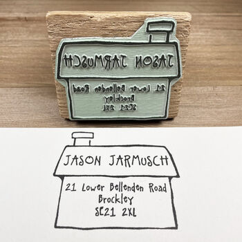 Personalised Address Stamp ~ House, 5 of 9