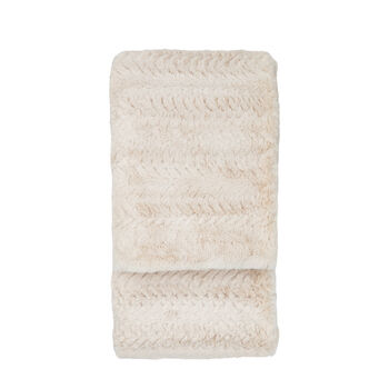 Chevron Brushed Rabbit Faux Fur Throw, 2 of 3