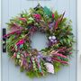 Christmas Wreath Making Kit Pinks And Greens, thumbnail 2 of 5
