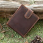 Personalised Brown Leather Wallet Trifold Rfid, thumbnail 2 of 11