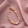 'Modern Elegance' Pink Baroque Pearl Bracelet, thumbnail 2 of 9