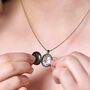Personalised Antiqued Crystal Star Oval Locket Necklace, thumbnail 2 of 7