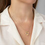 Irregular Hammered Oval Drop Pendant Necklace, thumbnail 6 of 6
