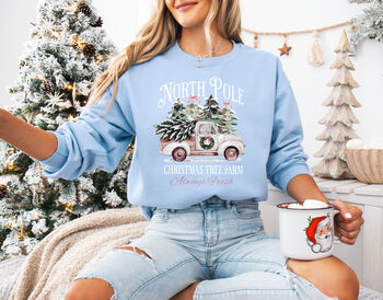 North Pole Christmas Tree Farm Sweatshirt, 11 of 12