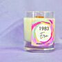 Any Age Personalised Vegan Candle With Wooden Wick, thumbnail 2 of 4