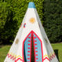 Hand Embroidered Wild West Teepee Tent, thumbnail 2 of 8