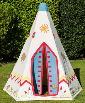 Hand Embroidered Wild West Teepee Tent, 2 of 8