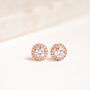 Gold Plated Round Crystal Stud Earrings, thumbnail 6 of 6