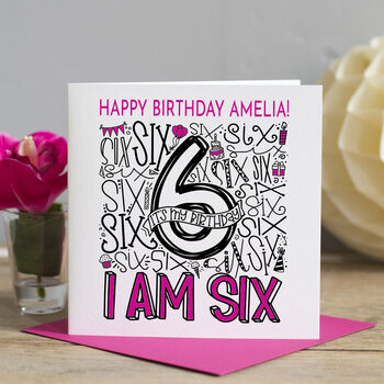 Personalised 6th Birthday Card, 3 of 5