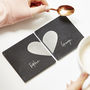 Personalised Heart Coaster Gift Set, thumbnail 2 of 2