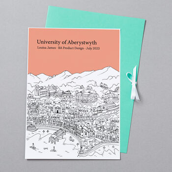 Personalised Aberystwyth Graduation Gift Print, 2 of 9