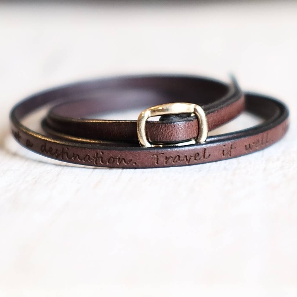 Personalised Leather And Buckle Bracelet By Gracie Collins