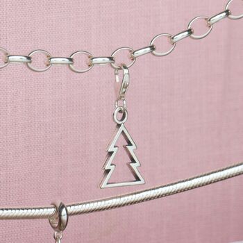 Sterling Silver Christmas Tree Charm, 2 of 7