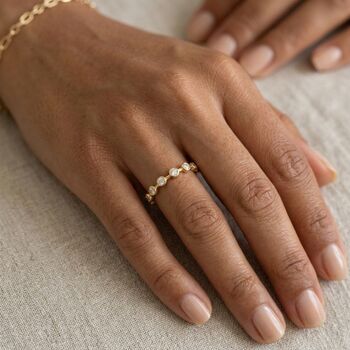 Minimalist Bezel Ring Gold, 5 of 8