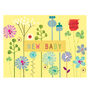Mini Floral New Baby Card, thumbnail 2 of 4