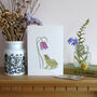Frog And Fritillary Any Occasion Greetings Card, thumbnail 1 of 5