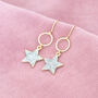 Sparkle Star Circle Drop Earrings, thumbnail 7 of 10