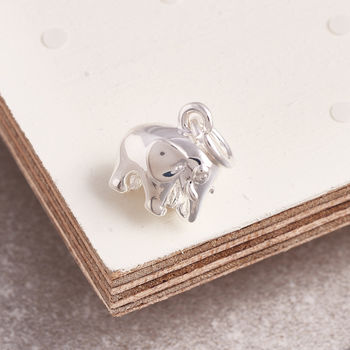 Elephant Solid Silver Charm Pendant, 3 of 7