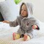 Personalised Christmas Rudolf Baby Dressing Gown, thumbnail 1 of 9