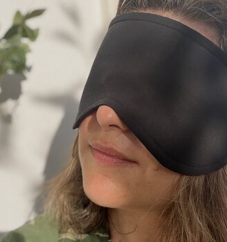 Black Soft And Breathable Tencel Sleep Mask, 4 of 5