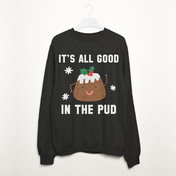 It's All Good In The Pud Women's Christmas Sweatshirt, 3 of 3