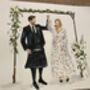 Personalised Bride And Groom Portrait In Watercolour, thumbnail 6 of 7
