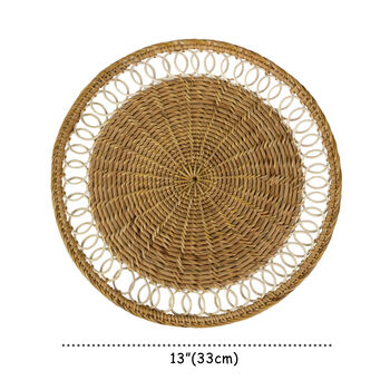 Woven Placemats Round Braided Place Mat, 5 of 6