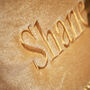 Luxury Gold Velvet Personalised Christmas Stocking, thumbnail 4 of 5