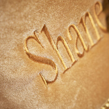 Luxury Gold Velvet Personalised Christmas Stocking, 4 of 5