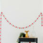 Festive Red And Grey Felt Ball Garland, thumbnail 2 of 9