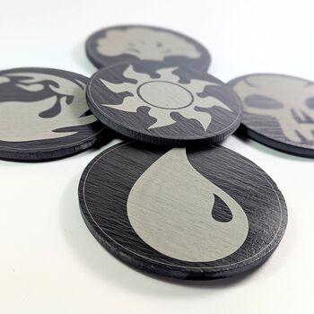 Mtg Mana Coaster Set Five In Slate Magic The Gathering, 4 of 9